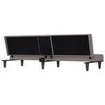 vidaXL Canapé-lit avec porte-gobelets taupe tissu