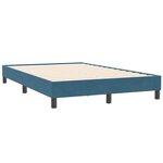 vidaXL Sommier à lattes de lit et matelas bleu foncé 120x210cm velours