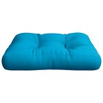 vidaXL Coussin de palette bleu 50x50x12 cm tissu