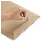 Pochette carton recyclé à fermeture adhésive - pochette brune ouverture petit côté  21 3x26 8 cm (lot de 100)