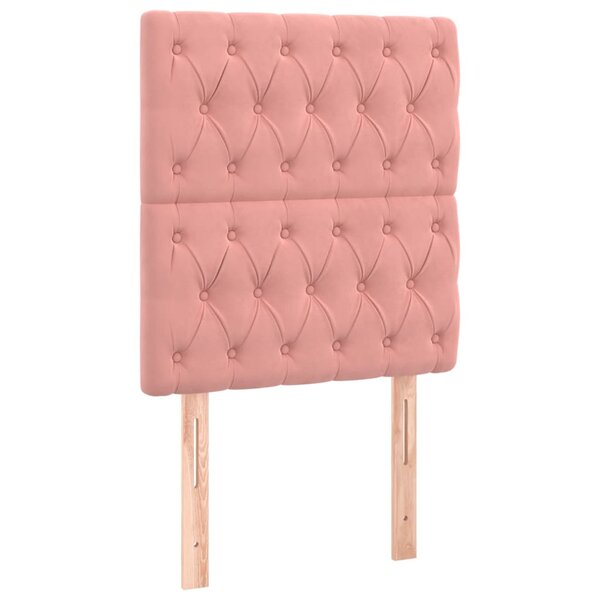 vidaXL Têtes de lit 2 Pièces Rose 80x7x78/88 cm Velours