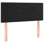 vidaXL Sommier à lattes de lit avec matelas noir 120x190 cm velours