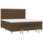 vidaXL Sommier à lattes de lit avec matelas Marron foncé 160x200 cm