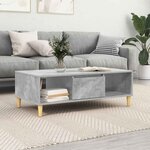 vidaXL Table basse Gris béton 103 5 x 60 x 35 cm Bois d'ingénierie
