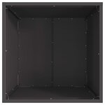 vidaXL Braise Noir 50 x 50 x 38 cm Acier laminé à froid