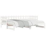 vidaXL Lit coulissant sans matelas blanc 2x(90x200) cm bois massif