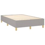 vidaXL Sommier à lattes de lit et matelas gris clair 120x190 cm tissu