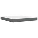 vidaXL Cadre de lit avec matelas Gris foncé 180 x 200 cm tissu