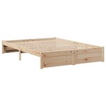 vidaXL Lit bibliothèque sans matelas 120x200 cm bois de pin massif