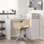 vidaXL Bureau d'angle 2 Pièces Blanc 102 x 50 x 75 cm Bois d'ingénierie