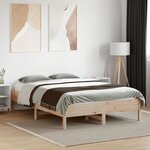 vidaXL Cadre de lit sans matelas 120x190 cm bois de pin massif