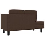 vidaXL Chaise longue avec coussins et traversin marron similicuir