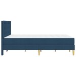 vidaXL Cadre de lit avec matelas Bleu 120 x 200 cm Tissu