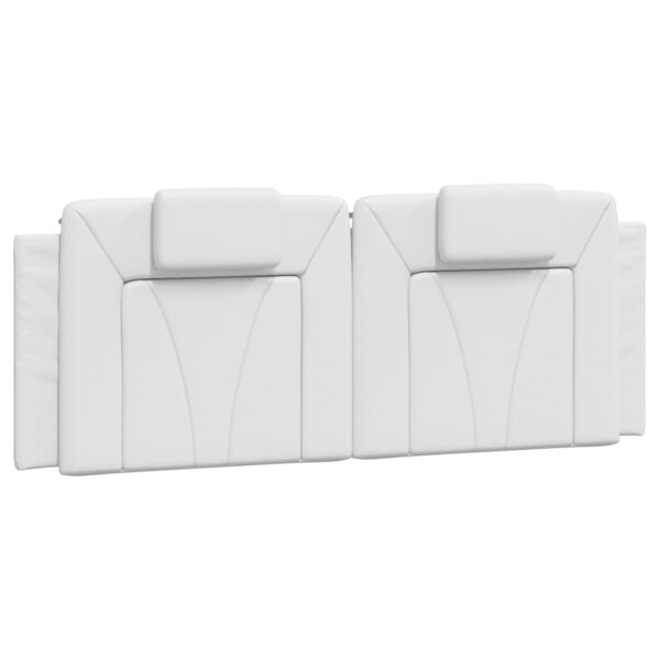 vidaXL Coussin de tête de lit blanc 120 cm similicuir