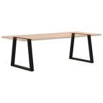 vidaXL Pieds de table à manger en V 2 pièces Noir 80 x (72-73 3) cm Acier