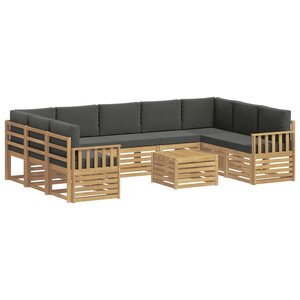vidaXL Ensemble de canapés d'extérieur 8 Pièces Blanc et Anthracite