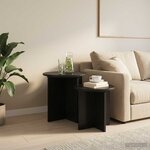 vidaXL Ensemble de tables d'appoint 2 Pièces Chêne noir Bois d’ingénierie
