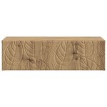 vidaXL Table d'appoint murale 87 5 x 34 5 x 17 cm Bois d'ingénierie