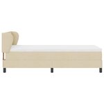 vidaXL Lit boxspring avec matelas avec matelas Crème 90 x 190 cm tissu