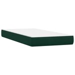 vidaXL Sommier à lattes de lit et matelas et LED vert foncé 80x220 cm velours