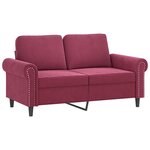 vidaXL Ensemble de canapés 2 Pièces avec coussins Rouge bordeaux Velours