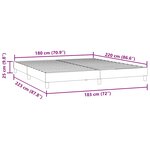 vidaXL Cadre de lit sans matelas bleu foncé 180x220 cm velours