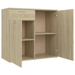 vidaXL Buffet chêne sonoma 80x36x75 cm bois d'ingénierie