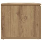 vidaXL Meuble TV chêne artisanal 80x34x30 cm bois d'ingénierie
