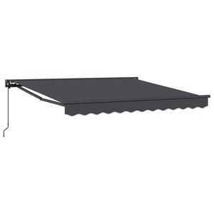 vidaXL Auvent Rétractable Anthracite 350 x 250 cm Polyester et métal