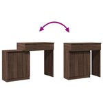 vidaXL Coiffeuse avec LED chêne marron 115x37x110 5 cm