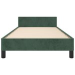 vidaXL Cadre de lit sans matelas vert foncé 100x200 cm velours