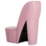 vidaXL Chaise en forme de chaussure à talon haut rose similicuir