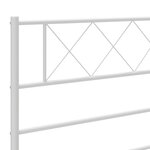 vidaXL Cadre de lit métal avec tête de lit blanc 100x190 cm