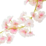 vidaXL Guirlandes de fleurs de Noël 6 Pièces rose clair 180 cm