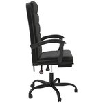 vidaXL Fauteuil inclinable de bureau Noir Velours