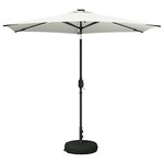 vidaXL Parasol de jardin avec lampes LED 270 x 270 cm Polyester Crème