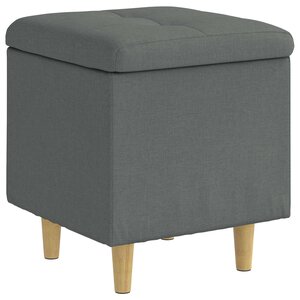 vidaXL Ottoman avec rangement Gris foncé 40 x 40 x 45 cm tissu