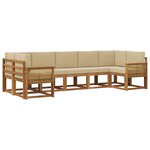 vidaXL Ensemble de canapés d'extérieur 7 pc Naturel et Beige