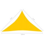 vidaXL Voile d'ombrage 160 g/m² Jaune 4x4x5 8 m PEHD