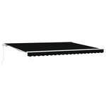 vidaXL Auvent Rétractable Manuel Noir 450x300 cm