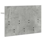 vidaXL Porte-manteau mural avec étagère Gris béton 60 x 40 x 12 cm
