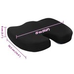 vidaXL Coussin d’assise avec oreiller Noir 47 x 36 5 x 8 cm Avec filet