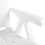 vidaXL Chaises inclinables de jardin 2 Pièces Plastique Blanc