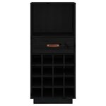 vidaXL Armoire à vin Noir 45x34x100 cm Bois de pin massif