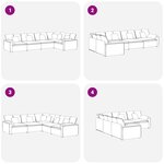 vidaXL Canapé modulaire avec coussins en velours gris foncé