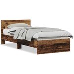 vidaXL Cadre de lit Bois ancien 75 x 190 cm Bois d'ingénierie