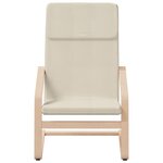 vidaXL Chaise de relaxation avec repose-pied Crème Tissu