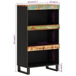 vidaXL Armoire latérale 60x33x107 cm bois massif de récupération