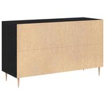 vidaXL Buffet Chêne noir 100 x 36 x 60 cm Bois d'ingénierie