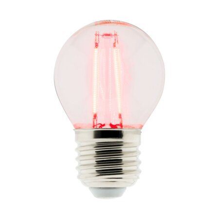 Ampoule LED Déco filament rouge 3W E27 Sphérique